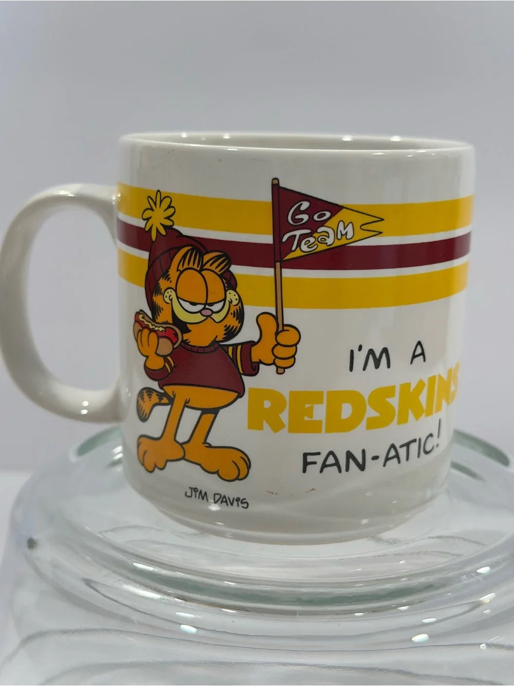 Enesco Garfield 'I'm a Redskins Fan-atic' White Yellow Maroon Coffee Mug